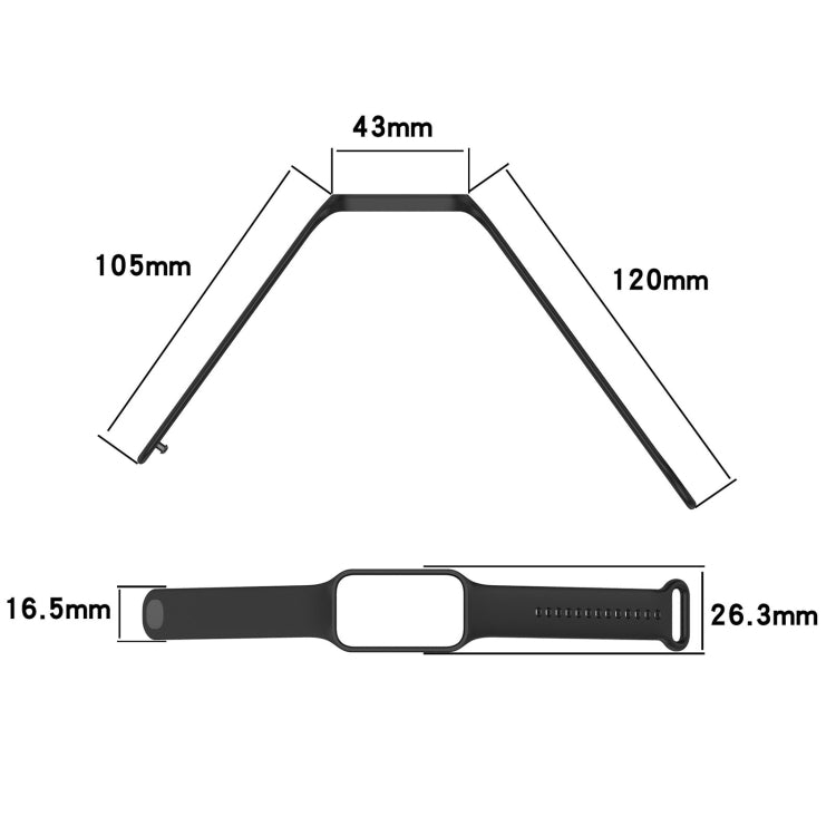 For Xiaomi Mi Band 8 Active Solid Color Integrated Silicone Watch Band(Purple) - free shipping - PMC TechLife - Order now!