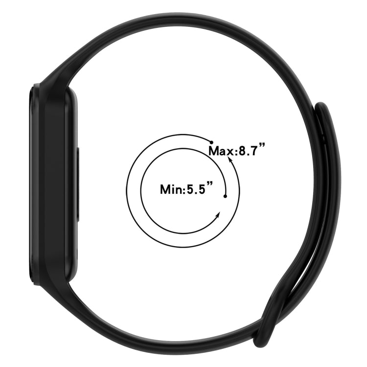 For Xiaomi Mi Band 8 Active Solid Color Integrated Silicone Watch Band(White) - free shipping - PMC TechLife - Order now!