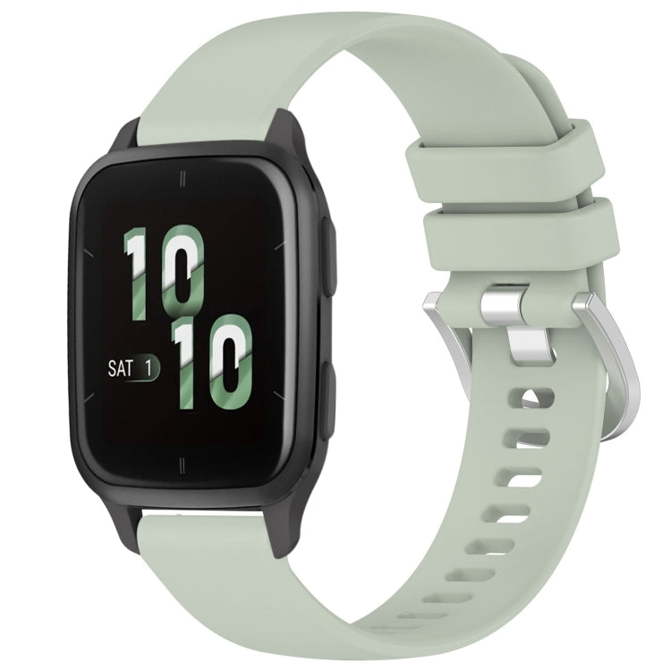 For Garmin Venu SQ2 Liquid Glossy Silver Buckle Silicone Watch Band(Green) - free shipping - PMC TechLife - Order now!