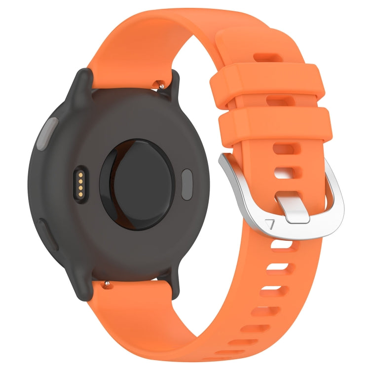 For Garmin Venu / Venu SQ Liquid Glossy Silver Buckle Silicone Watch Band(Orange) - free shipping - PMC TechLife - Order now!