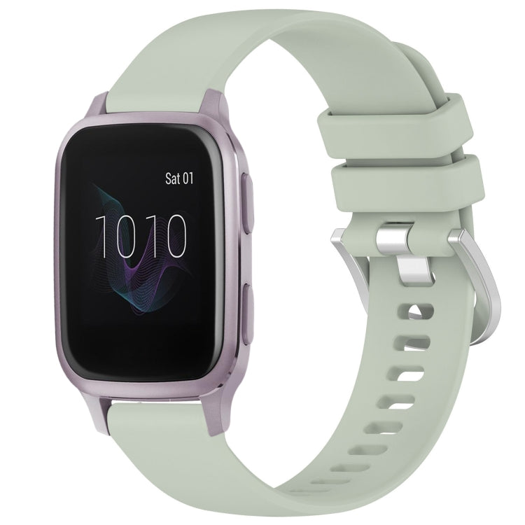 For Garmin Venu / Venu SQ Liquid Glossy Silver Buckle Silicone Watch Band(Green) - free shipping - PMC TechLife - Order now!