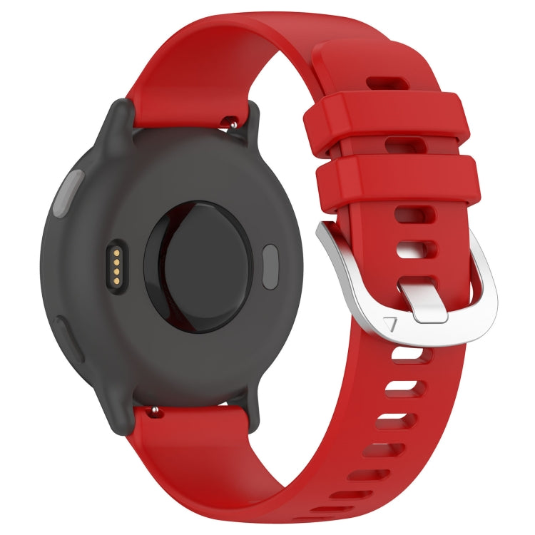 For Garmin VivoMove Style / Vivomove Liquid Glossy Silver Buckle Silicone Watch Band(Red) - free shipping - PMC TechLife - Order now!