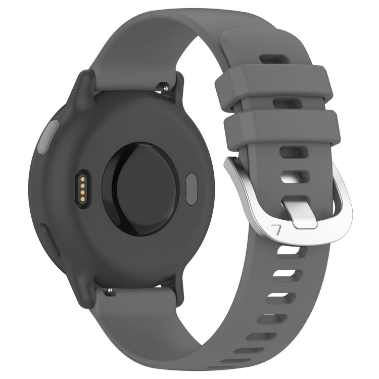 For Garmin Forerunner 645 / 645 Music Liquid Glossy Silver Buckle Silicone Watch Band(Gray) - free shipping - PMC TechLife - Order now!