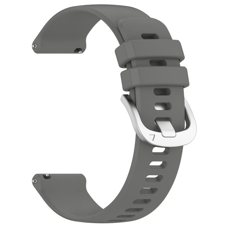 For Garmin Forerunner 645 / 645 Music Liquid Glossy Silver Buckle Silicone Watch Band(Gray) - free shipping - PMC TechLife - Order now!