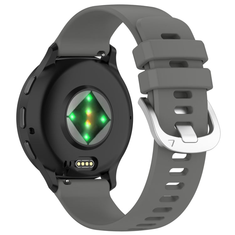 For Garmin Forerunner 255S Music / 255S Liquid Glossy Silver Buckle Silicone Watch Band(Gray) - free shipping - PMC TechLife - Order now!