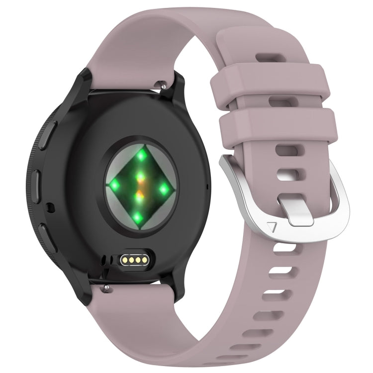 For Garmin Vivoactive 4S Liquid Glossy Silver Buckle Silicone Watch Band(Purple) - free shipping - PMC TechLife - Order now!