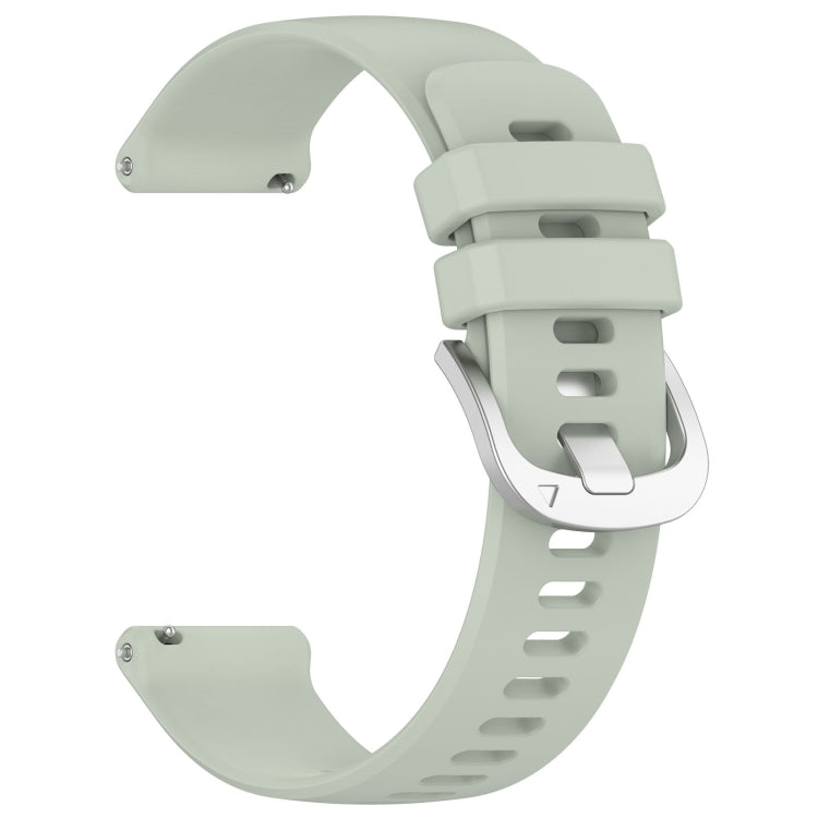 For Garmin Vivoactive 4S Liquid Glossy Silver Buckle Silicone Watch Band(Green) - free shipping - PMC TechLife - Order now!