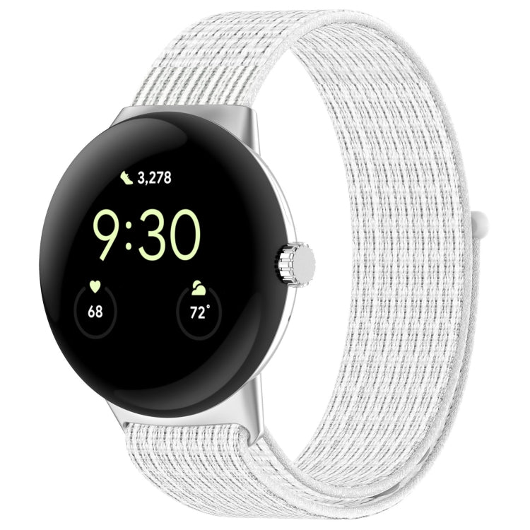 For Google Pixel Watch 2 Nylon Braided Watch Band(White) - Watch Bands by PMC Jewellery | Online Shopping South Africa | PMC Jewellery