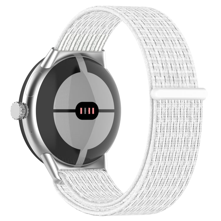 For Google Pixel Watch 2 Nylon Braided Watch Band(White) - Watch Bands by PMC Jewellery | Online Shopping South Africa | PMC Jewellery