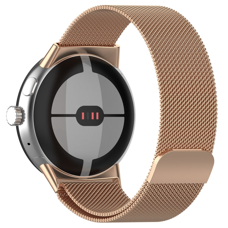 For Google Pixel Watch 2 Milan Magnetic Steel Mesh Watch Band(Rose Gold) - Watch Cases by PMC TechLife | Online Shopping South Africa | PMC TechLife | Buy Now Pay Later Mobicred