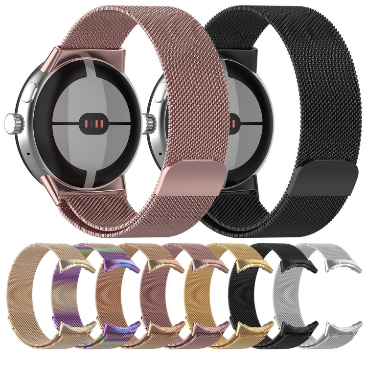 For Google Pixel Watch 2 Milan Magnetic Steel Mesh Watch Band(Silver) - Watch Cases by PMC TechLife | Online Shopping South Africa | PMC TechLife | Buy Now Pay Later Mobicred