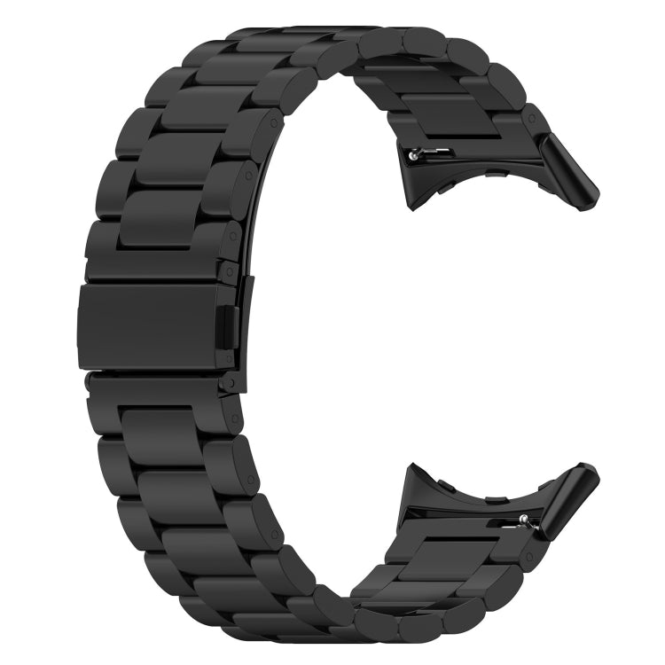 For Google Pixel Watch 2 Three Bead Stainless Steel Metal Watch Band(Black) - free shipping - PMC TechLife - Order now!