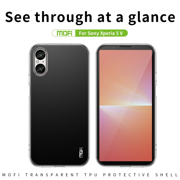 For Sony Xperia 5 V MOFI Ming Series Ultra-thin TPU Phone Case(Transparent) - Sony Cases by MOFI | Online Shopping South Africa | PMC Jewellery