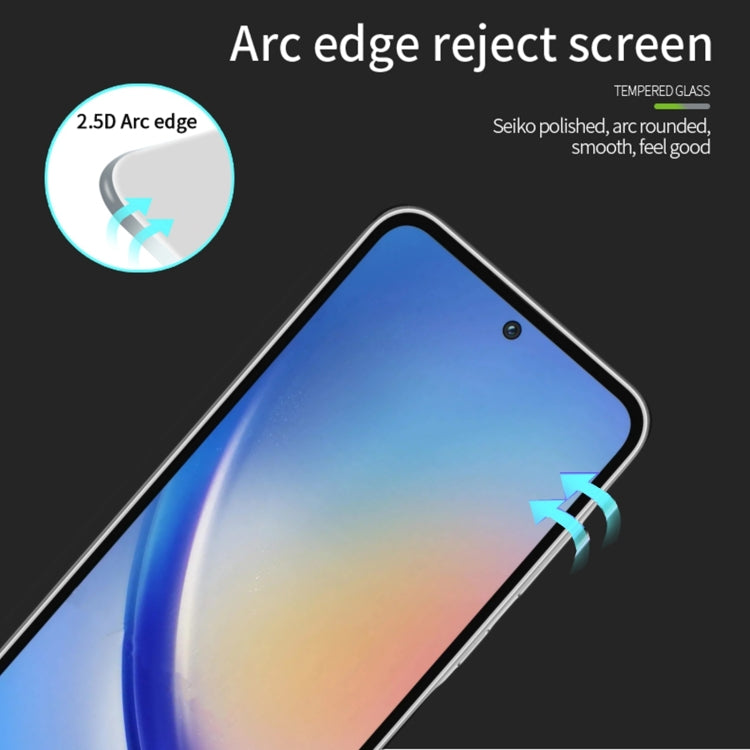 For Samsung Galaxy A35 / A55 MOFI 9H 2.5D Full Screen Tempered Glass Film(Black) - Galaxy Tempered Glass by MOFI | Online Shopping South Africa | PMC TechLife | Buy Now Pay Later Mobicred