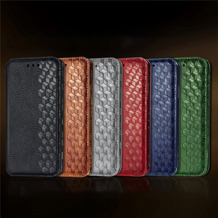 For Ulefone Note 15 Cubic Grid Pressed Magnetic Leather Phone Case(Blue) - Ulefone Cases by PMC Jewellery | Online Shopping South Africa | PMC Jewellery | Buy Now Pay Later Mobicred