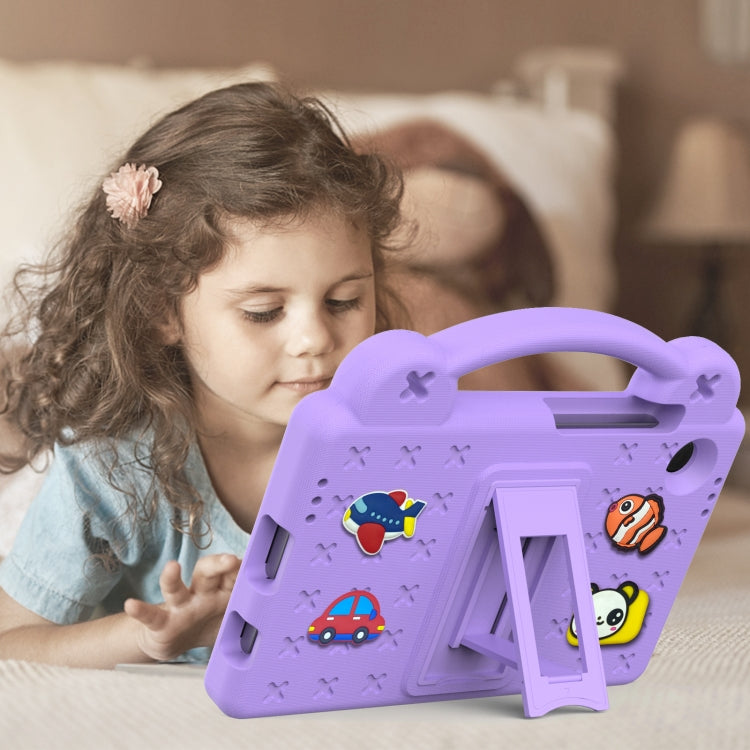 For Samsung Galaxy Tab A9 Handle Kickstand Children EVA Shockproof Tablet Case(Light Purple) - Galaxy Tab A9 by PMC Jewellery | Online Shopping South Africa | PMC Jewellery