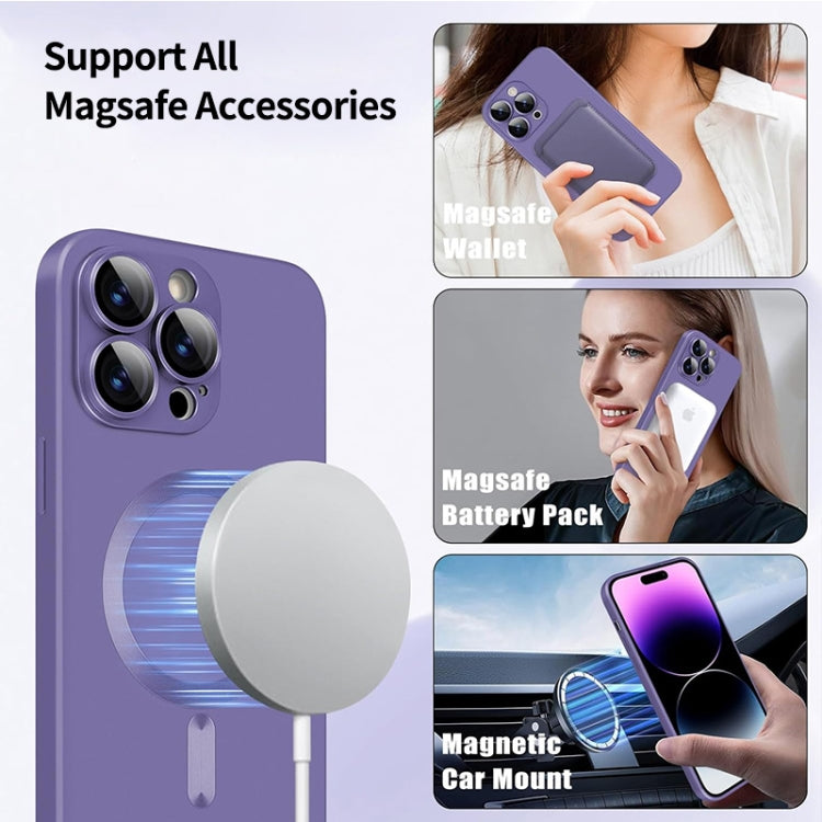 For iPhone 16 Plus ENKAY MagSafe Matte TPU Phone Case with Lens Film(Purple) - iPhone 16 Plus Cases by ENKAY | Online Shopping South Africa | PMC Jewellery | Buy Now Pay Later Mobicred