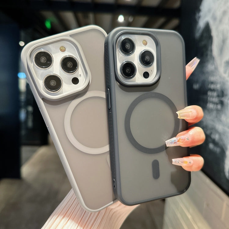 For iPhone 16 Pro Transparent TPU Hybrid PC Magsafe Phone Case(White) - iPhone 16 Pro Cases by PMC TechLife | Online Shopping South Africa | PMC TechLife | Buy Now Pay Later Mobicred