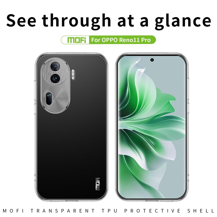 For OPPO Reno11 Pro China MOFI Ming Series Ultra-thin TPU Phone Case(Transparent) - Reno11 Pro Cases by MOFI | Online Shopping South Africa | PMC Jewellery