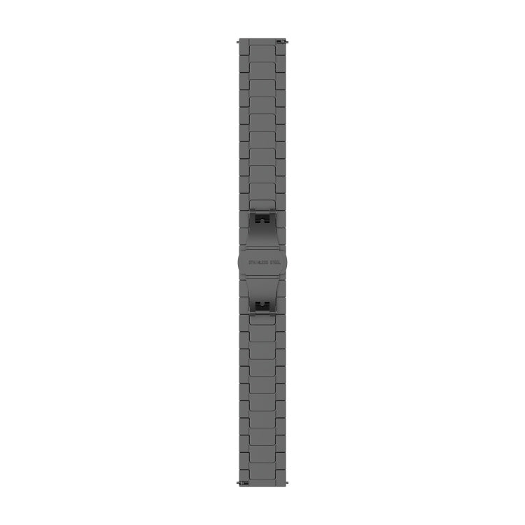 For Garmin Vivoactive 4S One Bead Butterfly Buckle Stainless Steel Metal Watch Band(Gray) - free shipping - PMC TechLife - Order now!