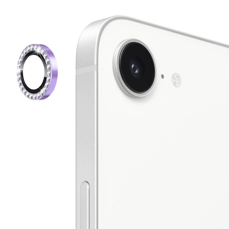 For iPhone 16e ENKAY AR Anti-reflection Individual Diamond Ring Camera Lens Glass Full Film(Light Purple) - free shipping - PMc TechLife - Order now!