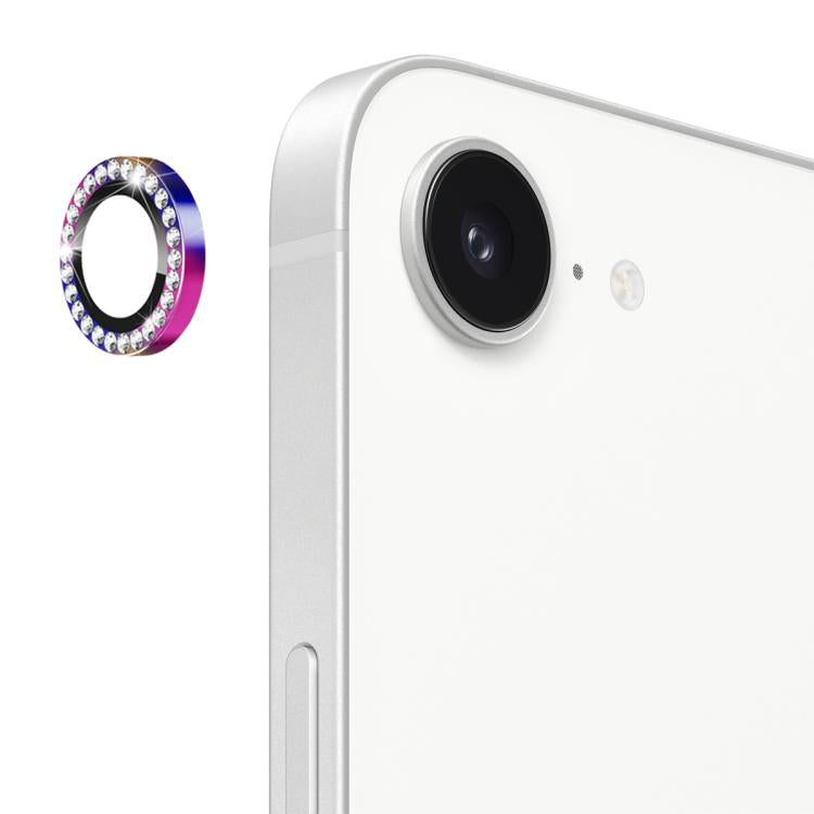 For iPhone 16e ENKAY AR Anti-reflection Individual Diamond Ring Camera Lens Glass Full Film(Colorful) - free shipping - PMc TechLife - Order now!