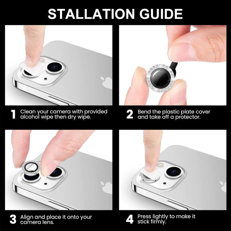 For iPhone 16e ENKAY AR Anti-reflection Individual Diamond Ring Camera Lens Glass Full Film(Light Purple) - free shipping - PMc TechLife - Order now!