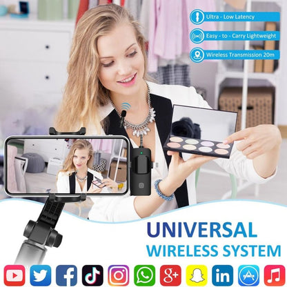 3 in 1 Wireless Lavalier Microphones for iPhone / Android - Microphone by PMC Jewellery | Online Shopping South Africa | PMC Jewellery