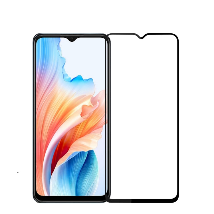 For OPPO A59 2023 MOFI 9H 2.5D Full Screen Tempered Glass Film(Black) - OPPO Tempered Glass by MOFI | Online Shopping South Africa | PMC Jewellery