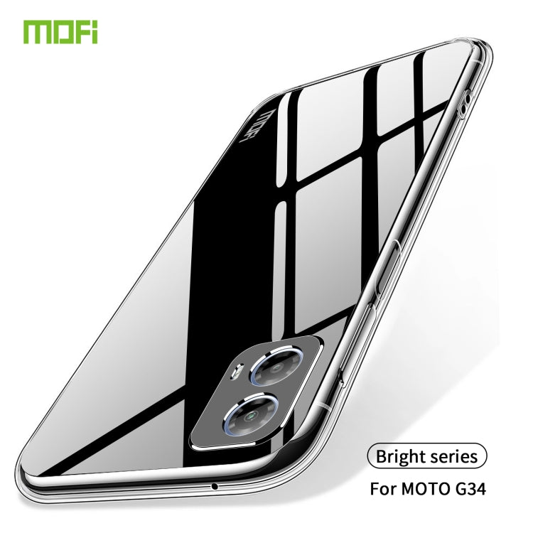 For Motorola Moto G34 MOFI Ming Series Ultra-thin TPU Phone Case(Transparent) - Motorola Cases by MOFI | Online Shopping South Africa | PMC TechLife