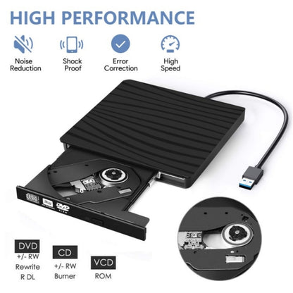 TG30N CD VCD Reader Burner Zebra-stripe Design Laptop Computer External DVD Drive - Rewritable Drive by PMC Jewellery | Online Shopping South Africa | PMC Jewellery | Buy Now Pay Later Mobicred