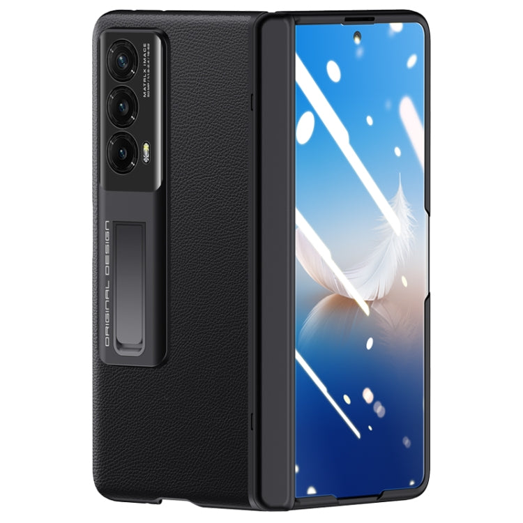 For Honor Magic Vs2 Pioneer Skin-Feel Case-film Integral Hinge Shockproof Phone Case(Black) - Honor Cases by PMC TechLife | Online Shopping South Africa | PMC TechLife | Buy Now Pay Later Mobicred