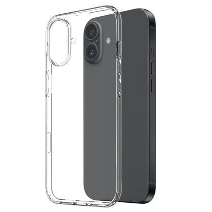 For iPhone 16 NORTHJO 3 in 1 TPU Phone Case with Screen Film and Lens Film(Clear) - iPhone 16 Cases by NORTHJO | Online Shopping South Africa | PMC Jewellery | Buy Now Pay Later Mobicred