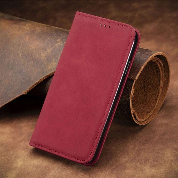 For Motorola Edge 2024 Retro Skin Feel Magnetic Flip Leather Phone Case(Red) - Motorola Cases by PMC Jewellery | Online Shopping South Africa | PMC Jewellery | Buy Now Pay Later Mobicred