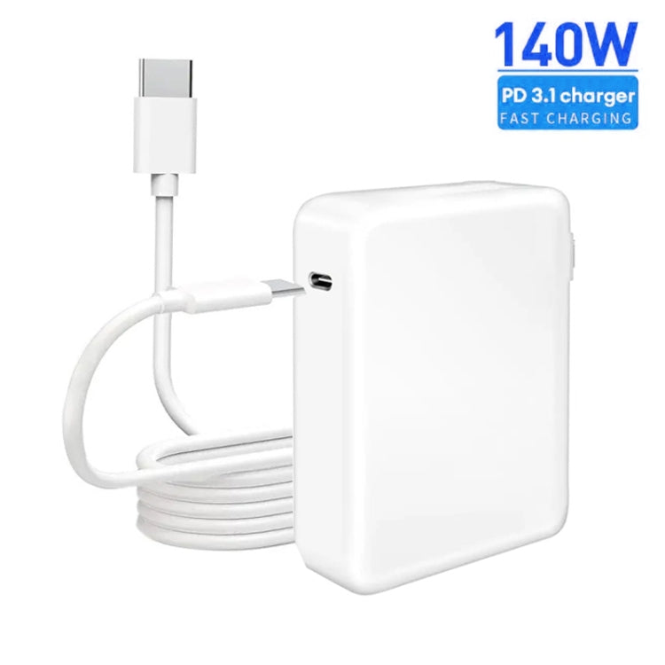 PD3.1 140W USB-C PD Laptop Power Adapter + 2m 5A USB-C to USB-C Data Cable US Plug - Cable & Adapter by PMC Jewellery | Online Shopping South Africa | PMC Jewellery | Buy Now Pay Later Mobicred