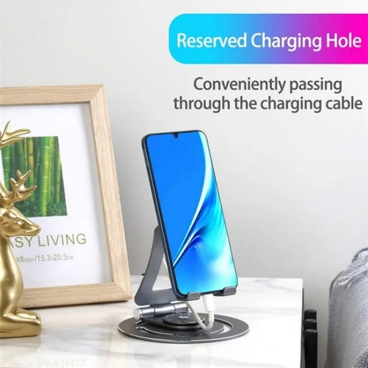 G60 Portable Folding 360-Degree Rotating Desktop Phone Tablet Holder(Black) - Stand by PMC TechLife | Online Shopping South Africa | PMC TechLife | Buy Now Pay Later Mobicred