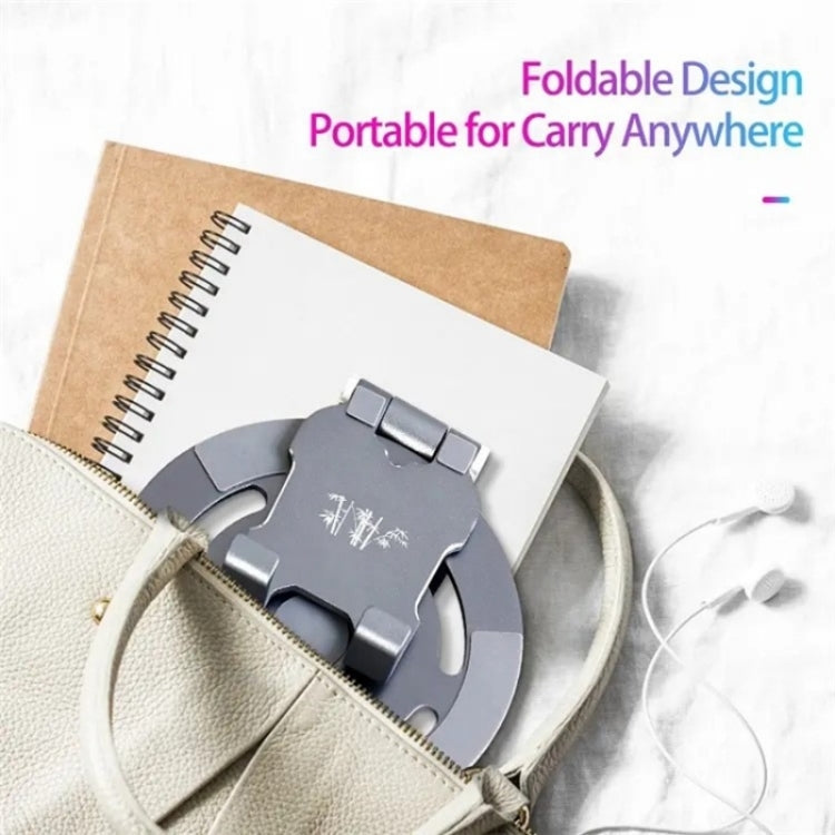 G60 Portable Folding 360-Degree Rotating Desktop Phone Tablet Holder(Grey) - Stand by PMC TechLife | Online Shopping South Africa | PMC TechLife | Buy Now Pay Later Mobicred