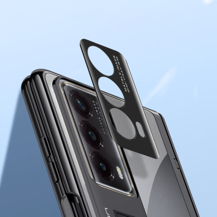 For Honor Magic Vs2 Electroplated Case-film Integral Hinge Shockproof Phone Case(Black) - Honor Cases by PMC TechLife | Online Shopping South Africa | PMC TechLife | Buy Now Pay Later Mobicred