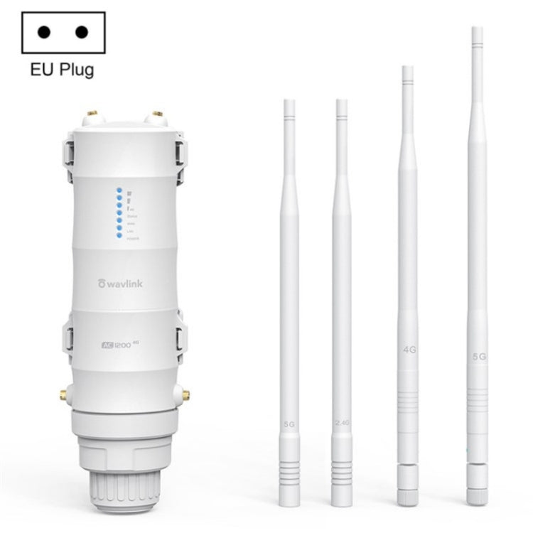 WAVLINK WN572HE4D AC1200 4G LTE WiFi Dual Band 4 Detachable Antennas Router, Plug:EU Plug - free shipping - PMC TechLife - Order now!