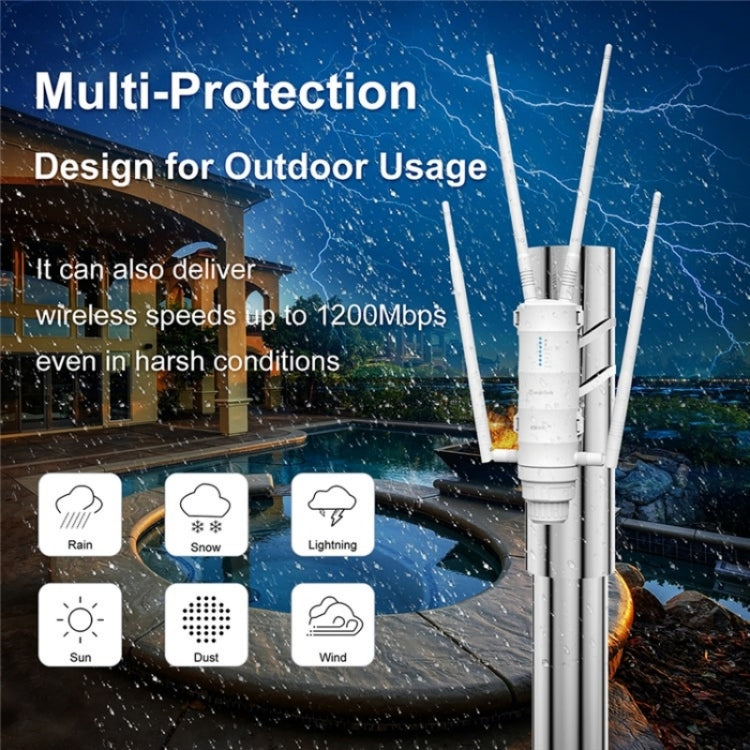 WAVLINK WN572HE4D AC1200 4G LTE WiFi Dual Band 4 Detachable Antennas Router, Plug:EU Plug - free shipping - PMC TechLife - Order now!