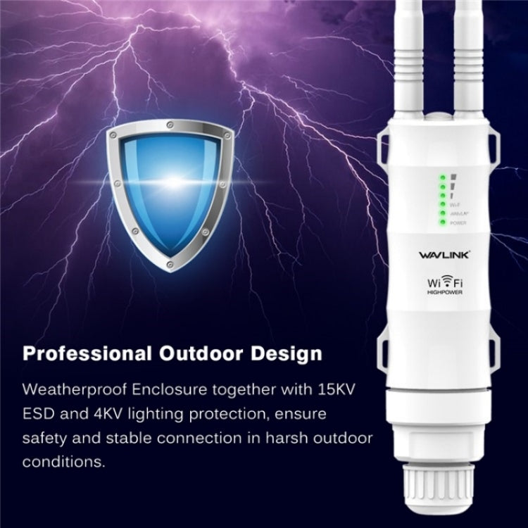 WAVLINK WN570HN2 With PoE Powered WAN/ AP / Repeater Mode 300Mbps Outdoor Router, Plug:UK Plug - free shipping - PMC Jewellery - Order now!