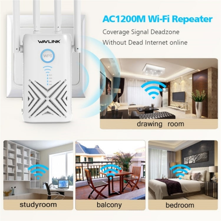 WAVLINK WN579X3 With 5dBi Antennas AC1200 Wireless Router 2.4G / 5G Dual Band WiFi Repeater, Plug:AU Plug - free shipping - PMC Jewellery - Order now!