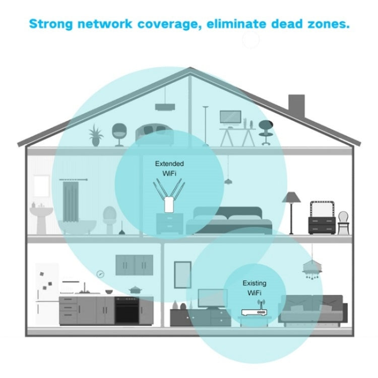 WAVLINK WN579A3 Home WiFi Extender 1200Mbps 2.4GHz / 5GHz Dual Band AP Wireless Router, Plug:UK Plug - free shipping - PMC Jewellery - Order now!