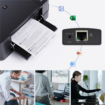 WAVLINK NU72P11 100Mbps Network Print Server USB 2.0 Network Printer Power Adapter(EU Plug) - Printer Accessories by WAVLINK | Online Shopping South Africa | PMC Jewellery