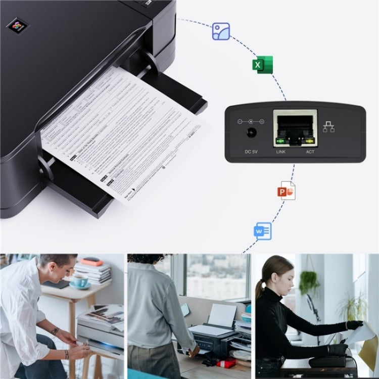 WAVLINK NU72P11 100Mbps Network Print Server USB 2.0 Network Printer Power Adapter(AU Plug) - Printer Accessories by WAVLINK | Online Shopping South Africa | PMC TechLife | Buy Now Pay Later Mobicred