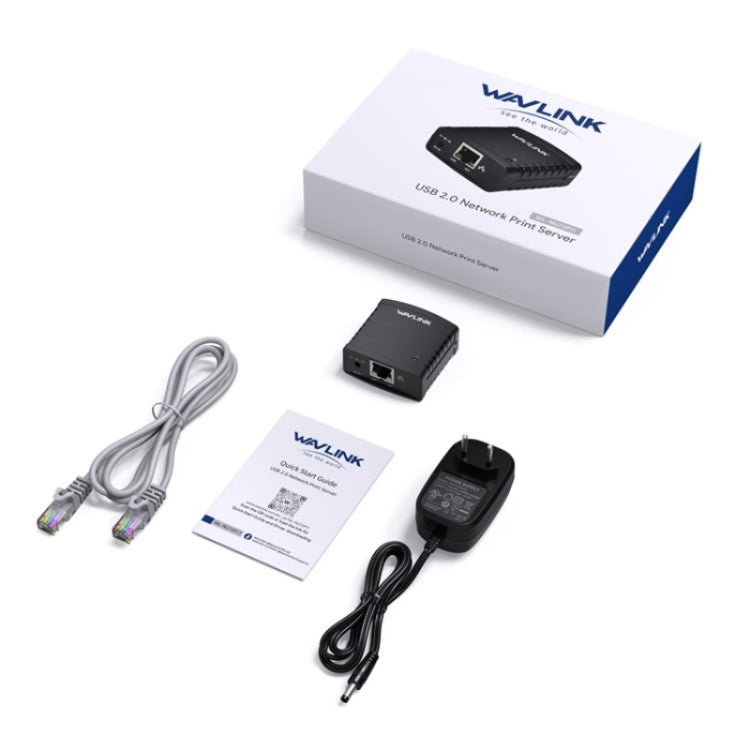 WAVLINK NU72P11 100Mbps Network Print Server USB 2.0 Network Printer Power Adapter(US Plug) - Printer Accessories by WAVLINK | Online Shopping South Africa | PMC TechLife | Buy Now Pay Later Mobicred