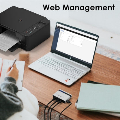 WAVLINK NU516U1 USB2.0 Wireless Printer Server With 10 / 100Mbps LAN / Bridge WiFi(US Plug) - Printer Accessories by WAVLINK | Online Shopping South Africa | PMC Jewellery