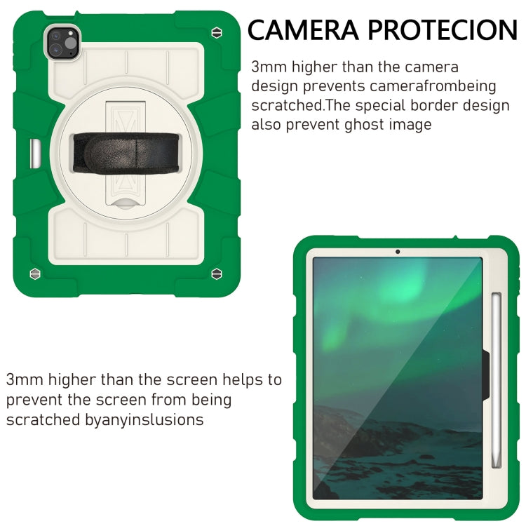 For iPad Air 11 2024 Silicone Hybrid PC Shockproof Tablet Case with Shoulder Strap(Classic Green) - iPad Air 11 2024 Cases by PMC Jewellery | Online Shopping South Africa | PMC Jewellery | Buy Now Pay Later Mobicred