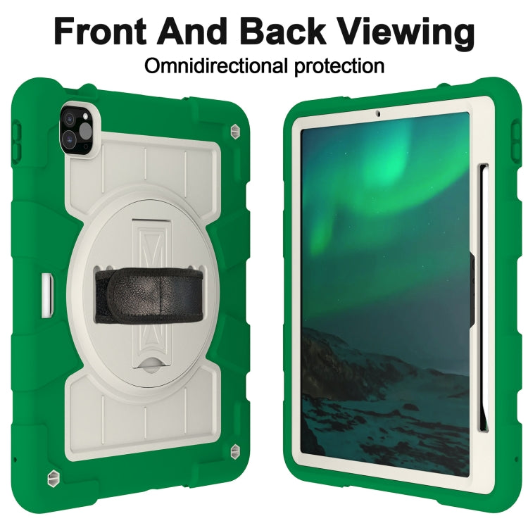 For iPad Air 11 2024 Silicone Hybrid PC Shockproof Tablet Case with Shoulder Strap(Classic Green) - iPad Air 11 2024 Cases by PMC Jewellery | Online Shopping South Africa | PMC Jewellery | Buy Now Pay Later Mobicred