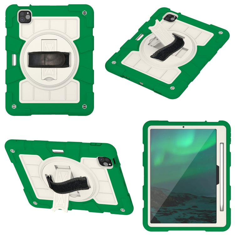 For iPad Pro 11 2024 Silicone Hybrid PC Shockproof Tablet Case with Shoulder Strap(Classic Green) - iPad Pro 11 2024 Cases by PMC Jewellery | Online Shopping South Africa | PMC Jewellery | Buy Now Pay Later Mobicred